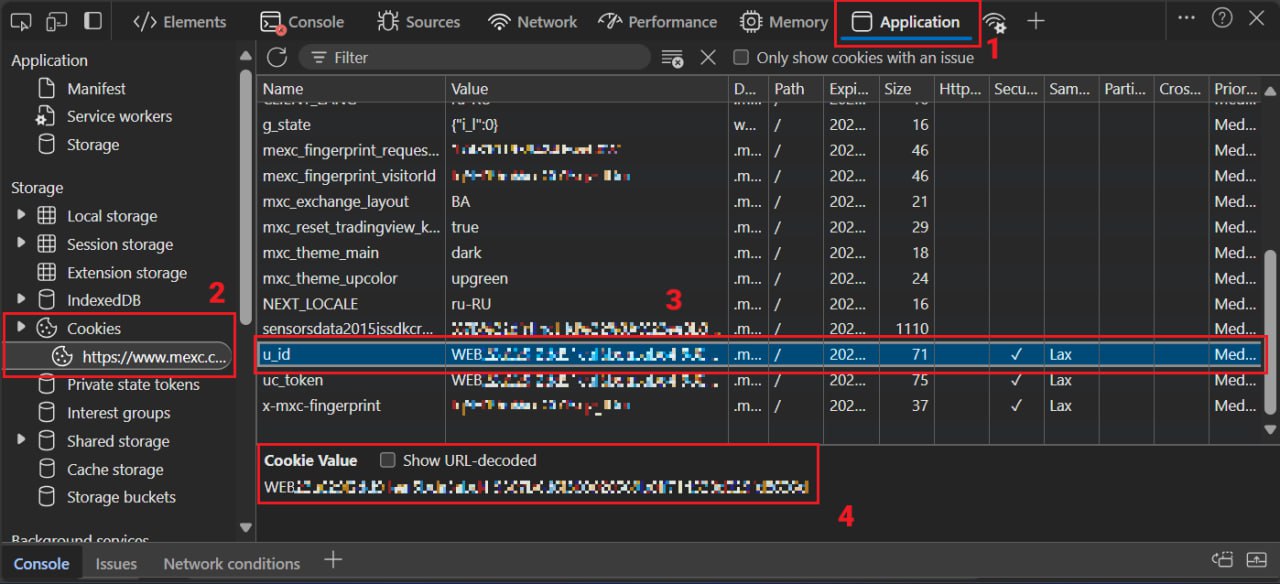 Token Help Screenshot